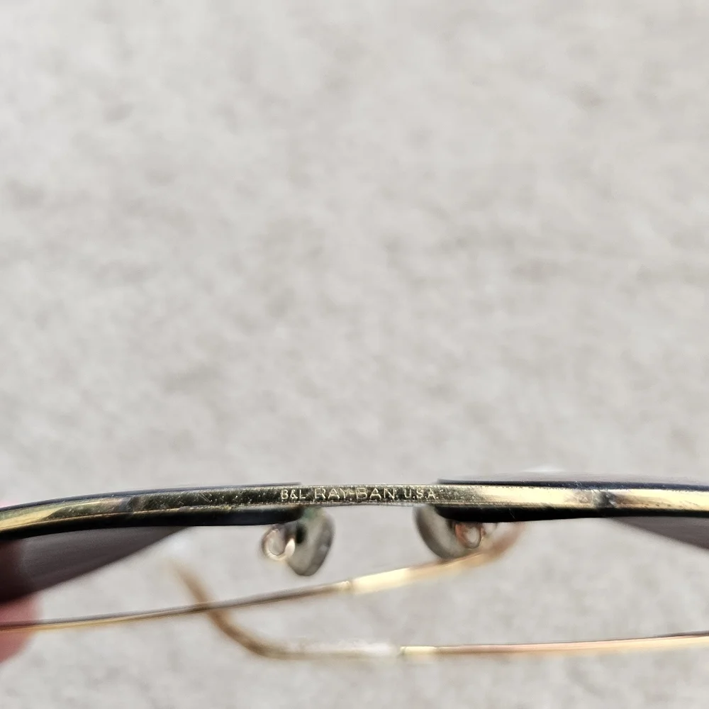 Vintage B&L Ray Ban USA sunglasses gold frames brown lenses